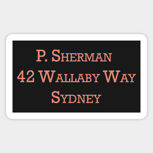 P. Sherman 42 Wallaby Way Sydney Sticker